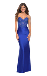 2 of 8 La Femme 30720 Dress Royal-Blue