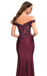 7 of 8 La Femme 30741 Dress Dark-Berry