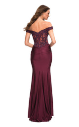 3 of 8 La Femme 30741 Dress Dark-Berry