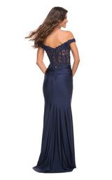 4 of 8 La Femme 30741 Dress Navy