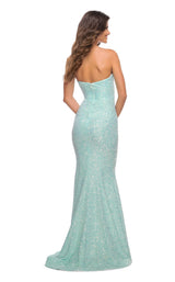 2 of 2 La Femme 30743 Dress Aqua