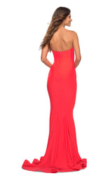 2 of 3 La Femme 30759 Dress Hot-Coral