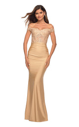 1 of 3 La Femme 30760 Dress Light-Gold