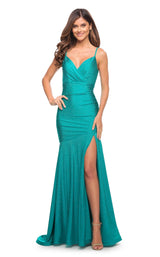 1 of 4 La Femme 30768 Dress Aquamarine