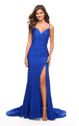 2 of 4 La Femme 30768 Dress Royal-Blue