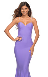 3 of 3 La Femme 30782 Dress Periwinkle