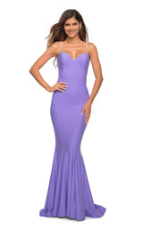 1 of 3 La Femme 30782 Dress Periwinkle