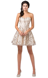 2 of 4 Dancing Queen 3107 Dress Champagne