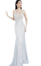 1 of 4 Jovani 3167 Silver
