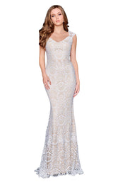 1 of 4 Nina Canacci 3171 Dress Ivory-Nude