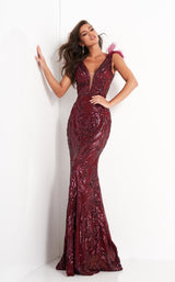 4 of 16 Jovani 3180 Merlot