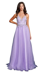 1 of 4 Nina Canacci 3189 Dress Lilac-Silver