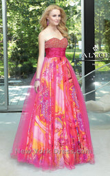 1 of 2 Alyce 6060 Carnival Pink Multi/Poppy