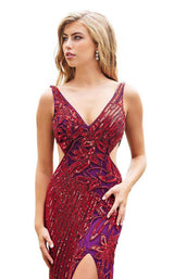 11 of 14 Primavera Couture 3208 Red-Plum