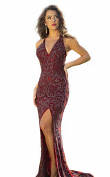 2 of 23 Primavera Couture 3214 Burgundy