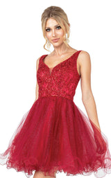9 of 12 Dancing Queen 3243 Dress Burgundy