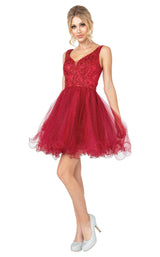 3 of 12 Dancing Queen 3243 Dress Burgundy