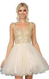 7 of 12 Dancing Queen 3243 Dress Gold