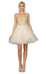 1 of 12 Dancing Queen 3243 Dress Gold
