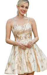 3 of 4 Dancing Queen 3269 Dress Champagne