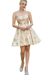 1 of 4 Dancing Queen 3269 Dress Champagne
