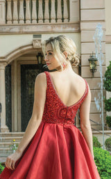 4 of 4 Dancing Queen 3270 Dress Burgundy