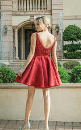 2 of 4 Dancing Queen 3270 Dress Burgundy