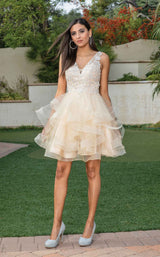 1 of 2 Dancing Queen 3273 Dress Champagne