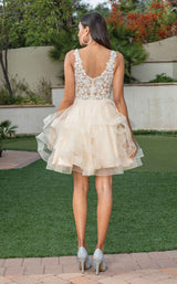2 of 2 Dancing Queen 3273 Dress Champagne