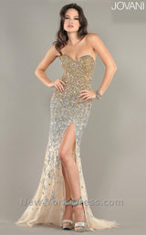 3 of 3 Jovani 1650 Gold/Nude