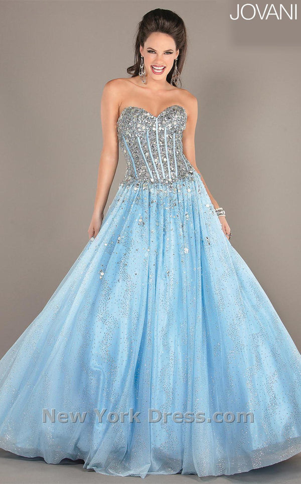 Jovani 2739 Light Blue/Silver