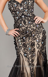 4 of 5 Jovani 5913 Black/Nude