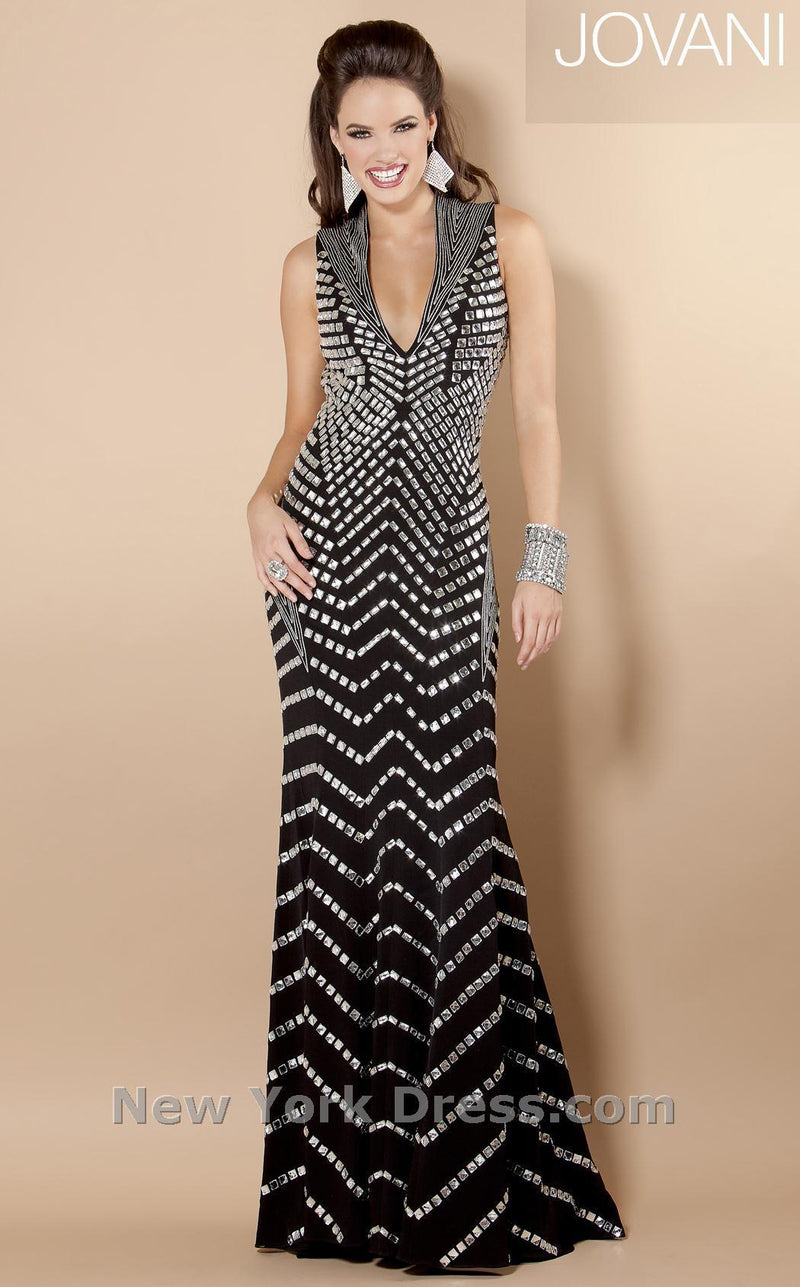 Jovani 6433 Black/Silver