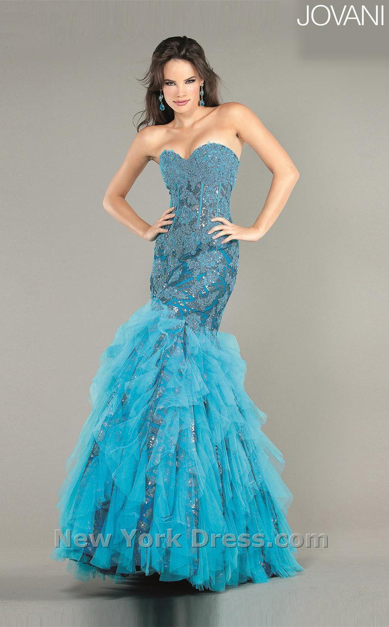 Jovani 6513 Turquoise