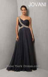 6 of 11 Jovani 6919 Navy/Silver