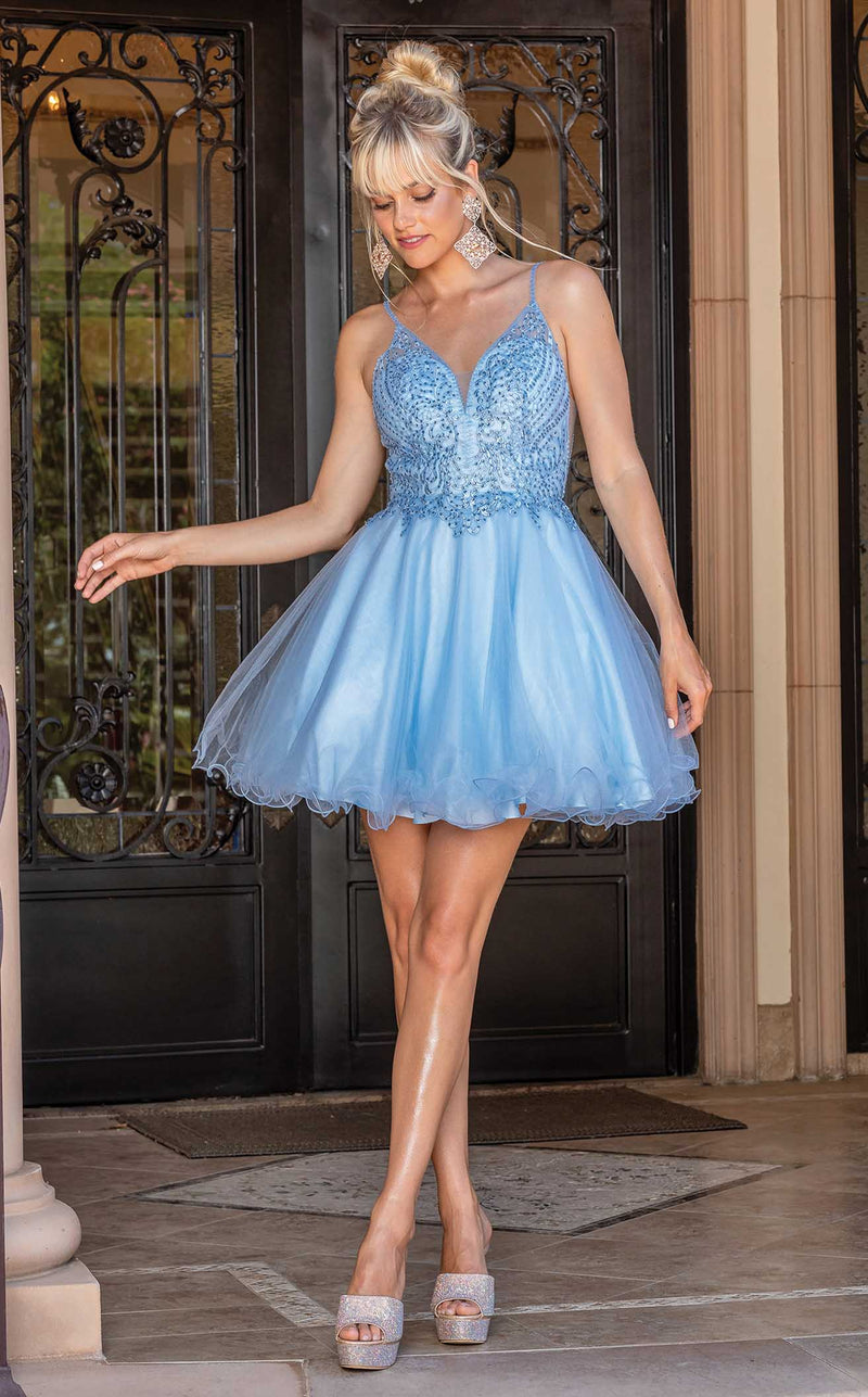 dancing queen blue dress Dancing Queen 1743 Long Quinceanera Dress Royal Blue/Gold / XLarge main image 1
