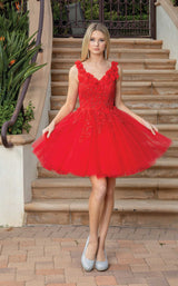 2 of 3 Dancing Queen 3309 Dress Red