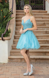 3 of 6 Dancing Queen 3315 Dress Dusty-Blue