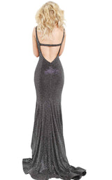 2 of 4 Jovani 3392 Black/Silver