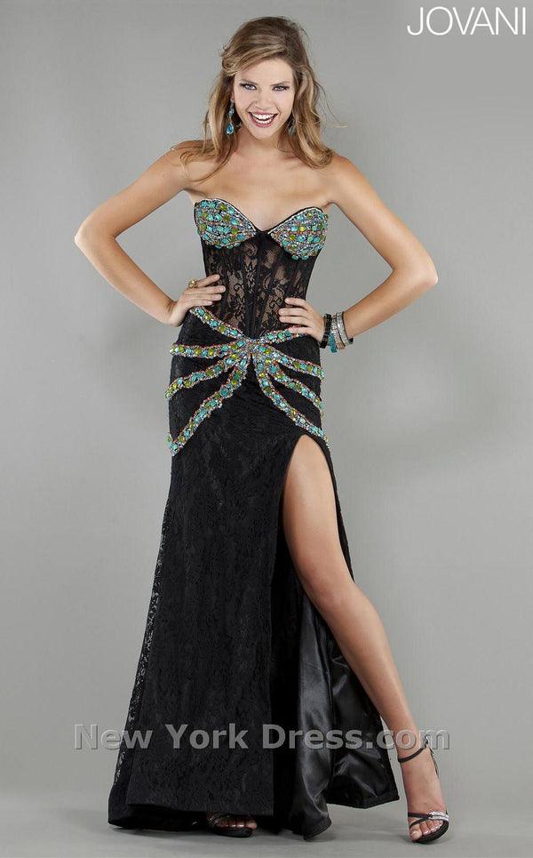 Jovani 1724 Black Multi