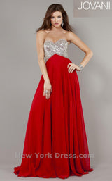 2 of 2 Jovani 7471 Red/Silver