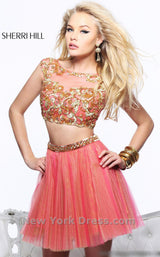 5 of 5 Sherri Hill 21154 Coral/Gold