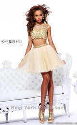 3 of 5 Sherri Hill 21154 Ivory/Gold