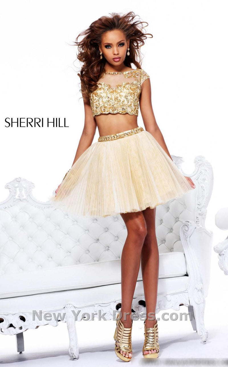 Sherri Hill 21154 Ivory/Gold