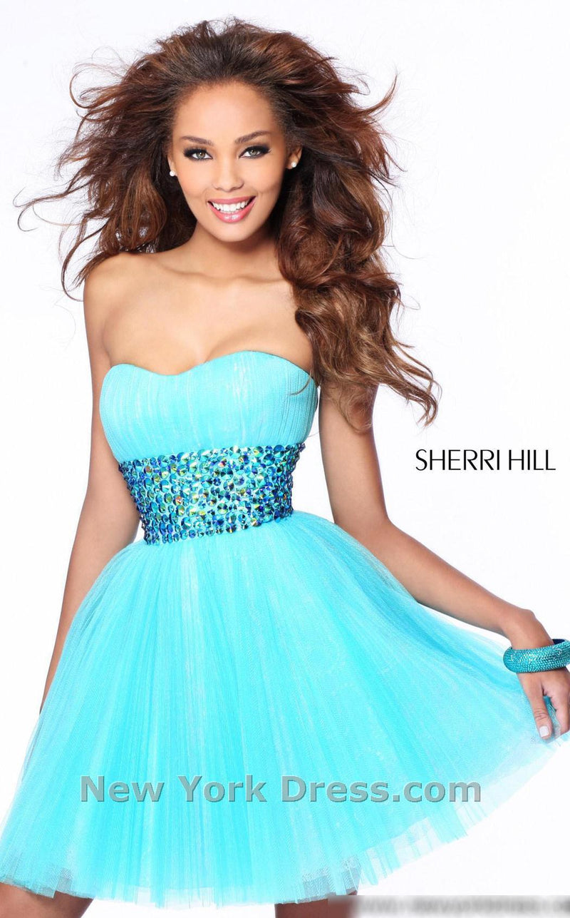 Sherri Hill 21163 Aqua/Pink