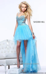 5 of 7 Sherri Hill 21168 Light Blue/Silver