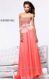 21 of 21 Sherri Hill 1539 Coral