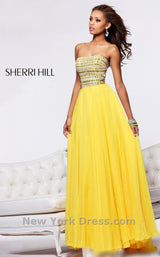 10 of 21 Sherri Hill 1539 Yellow