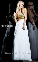 3 of 21 Sherri Hill 1539 Ivory/Gold