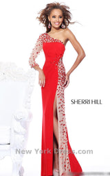 1 of 2 Sherri Hill 1540 Red/Nude